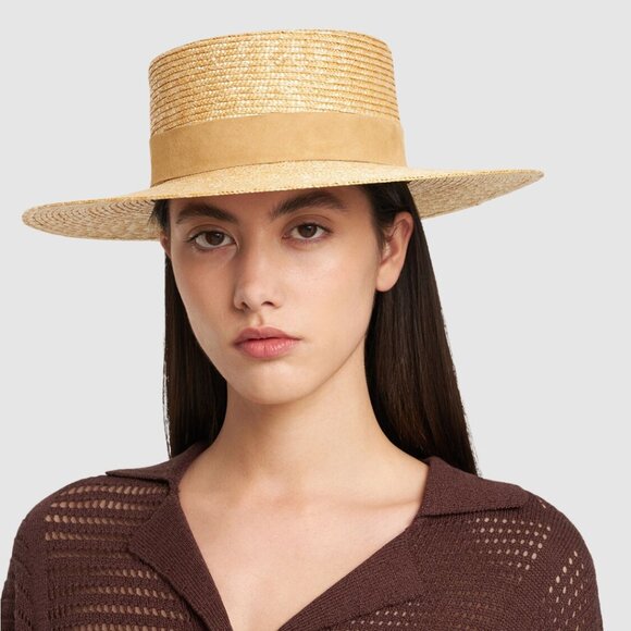 NWT Lack Of Color Spencer Boater Straw Hat w/ Suede Band
